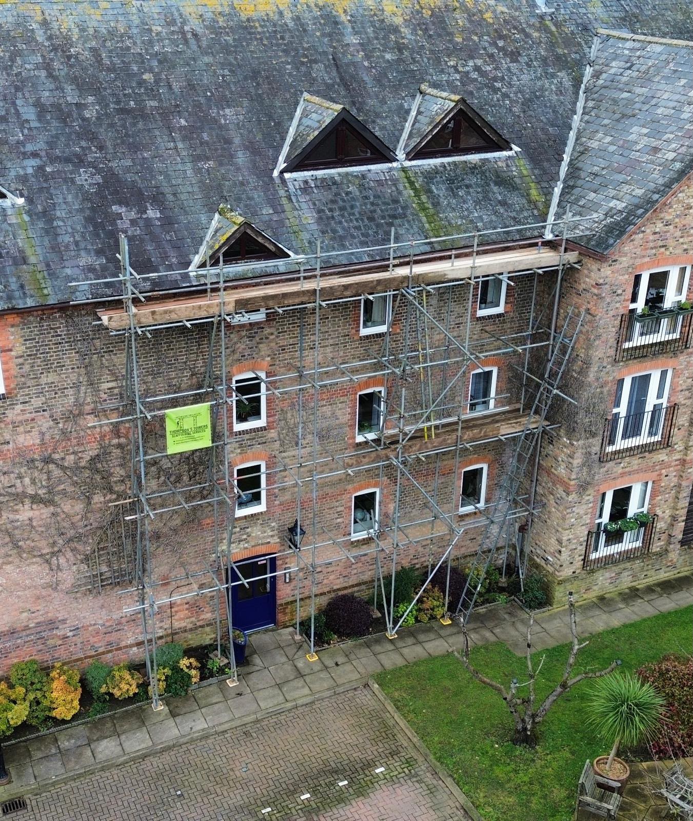 Roofing scaffolding by Thompsons Towers Scaffolding