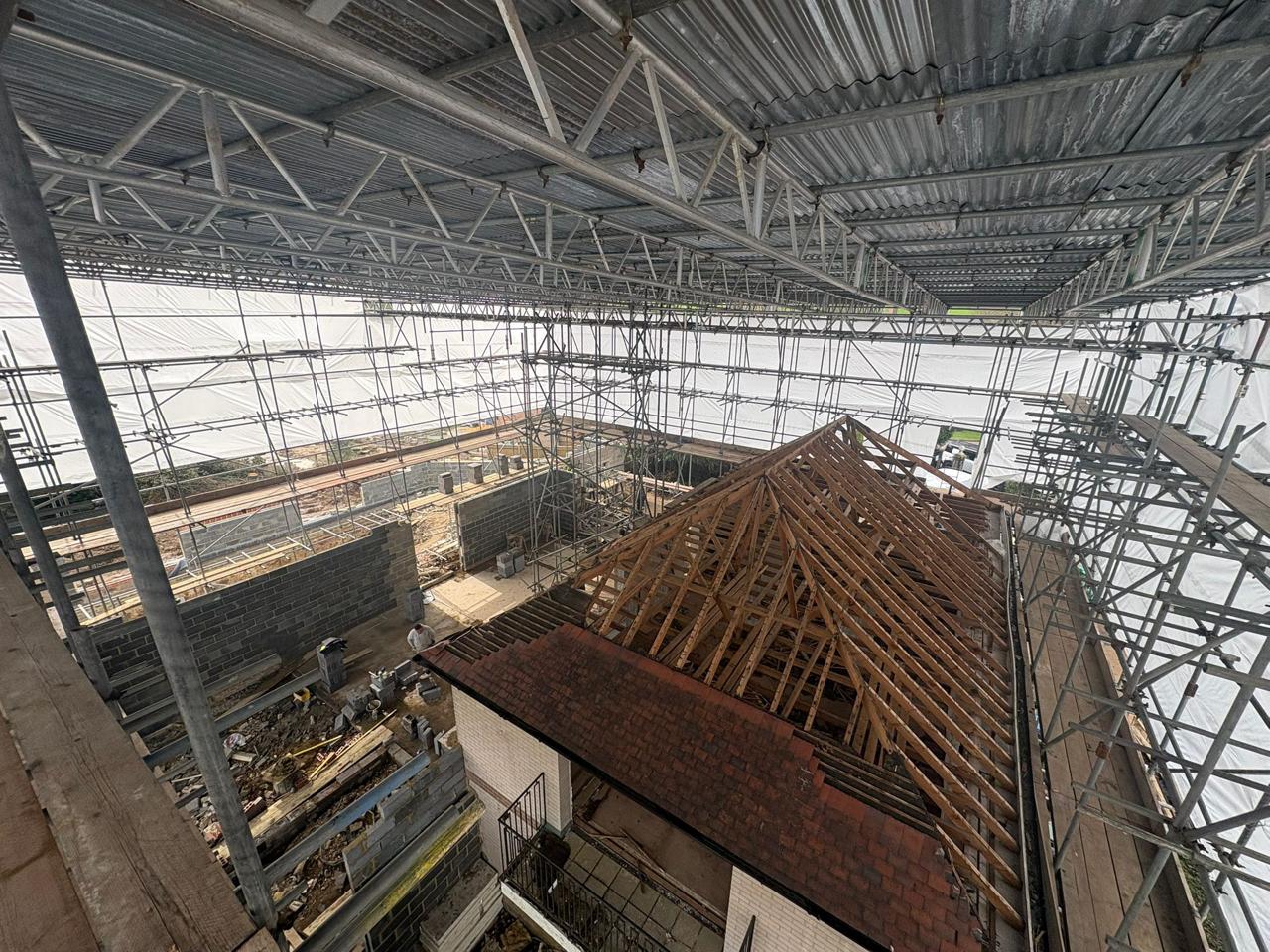 Temporary Roof Systems scaffolding by Thompsons Towers Scaffolding
