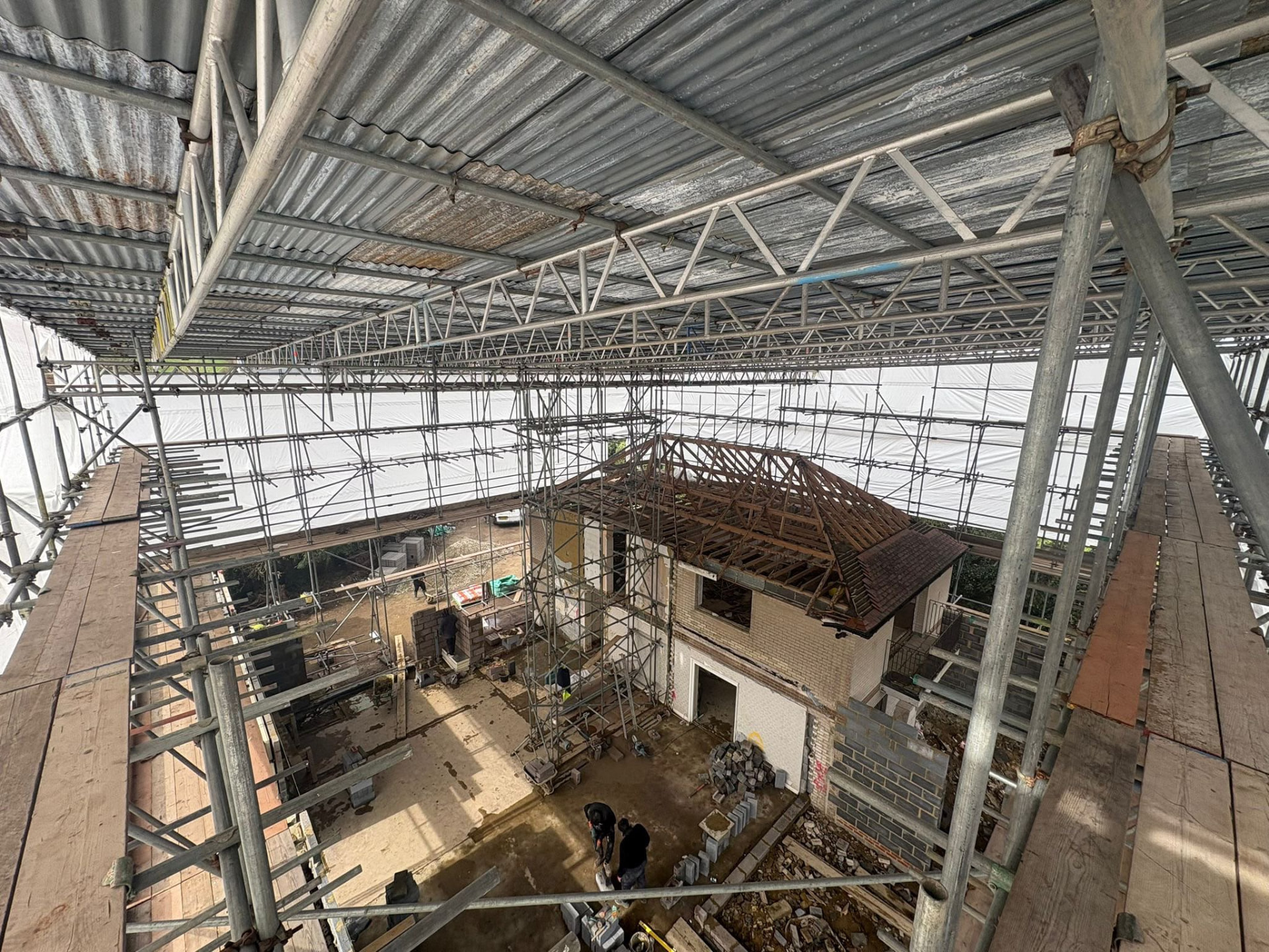 Temporary Roof Systems scaffolding by Thompsons Towers Scaffolding